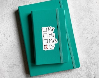 Doctor / PhD Sticker - White, Black and Red