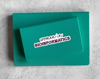 Women in Bioinformatics Sticker - Pink