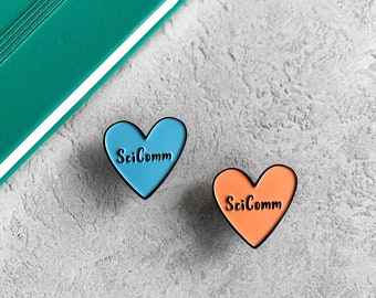 SciComm-penning zacht email hart - perzik of blauw