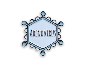 Adenoviren Emaille Pin, Virus Pin Abzeichen, Virologie Wissenschaft Geschenk
