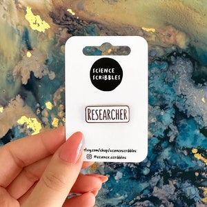 Researcher Hard Enamel Pin Badge - White or Black