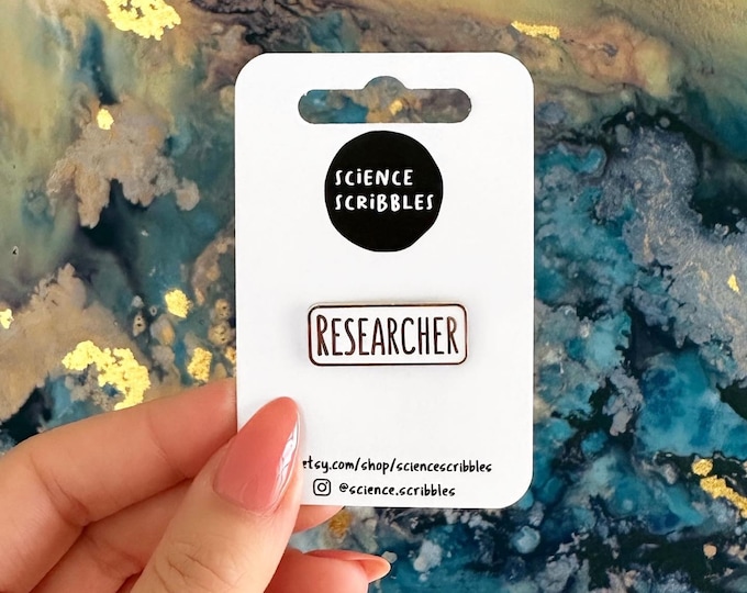 Researcher Hard Enamel Pin Badge - White or Black