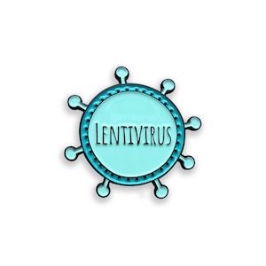 Épingle en émail pour lentivirus, insigne d'épingle pour virus, cadeau scientifique en virologie