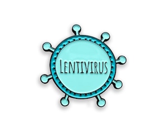 Lentiviren Emaille Pin, Virus Pin Abzeichen, Virologie Wissenschaft Geschenk