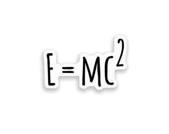 E=MC2 Vinyl Sticker, Physics Decal, Physics Science Gift
