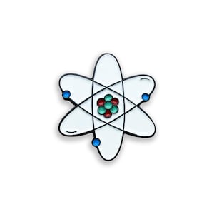 Rutherford Atomic Model Enamel Pin, Atom Badge, Physics Science Gift