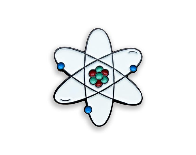 Rutherford Atomic Model Enamel Pin, Atom Badge, Physics Science Gift