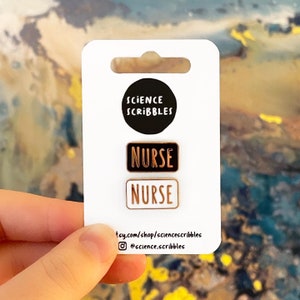 Nurse Hard Enamel Pin Badge - White or Black