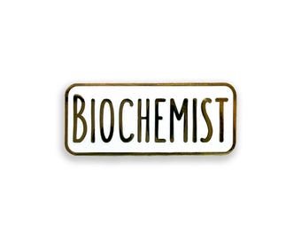 Biochemicus emaille pin, biochemie pin badge, biochemie wetenschap cadeau