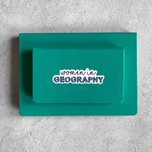 Women in Geography Sticker - Blue