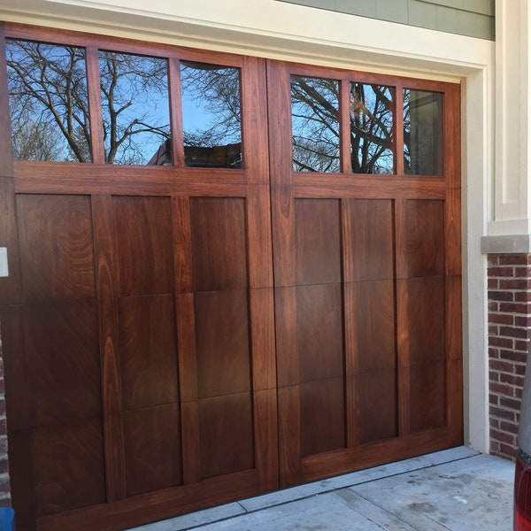 Nadine - Craftsman Style Custom Wood Garage Door