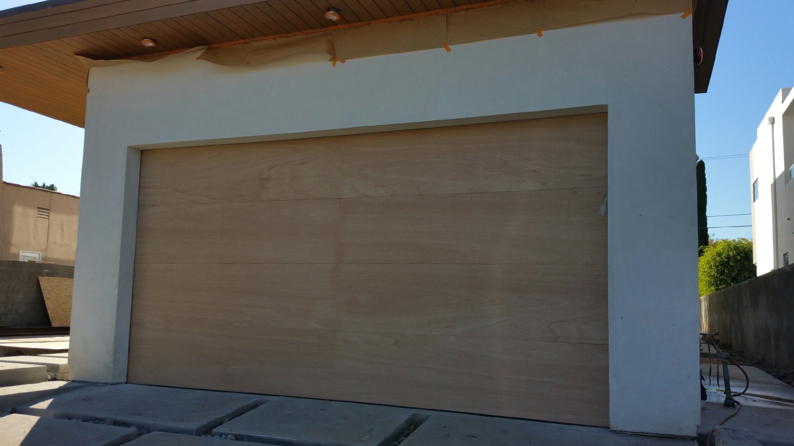 Lucas Modern Flush Style Custom Wood Garage Door Etsy