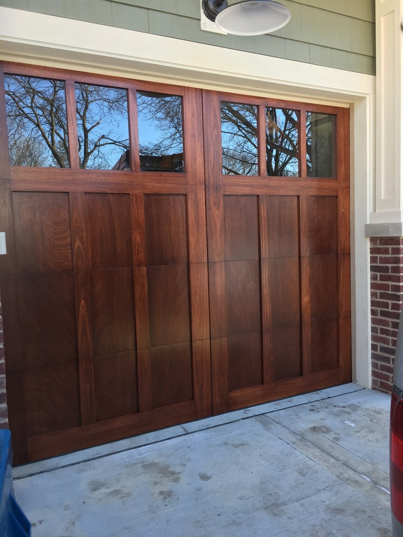 Nadine Craftsman Style Custom Wood Garage Door | Etsy