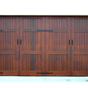 Aspen Craftsman Style Custom Wood Garage Door 