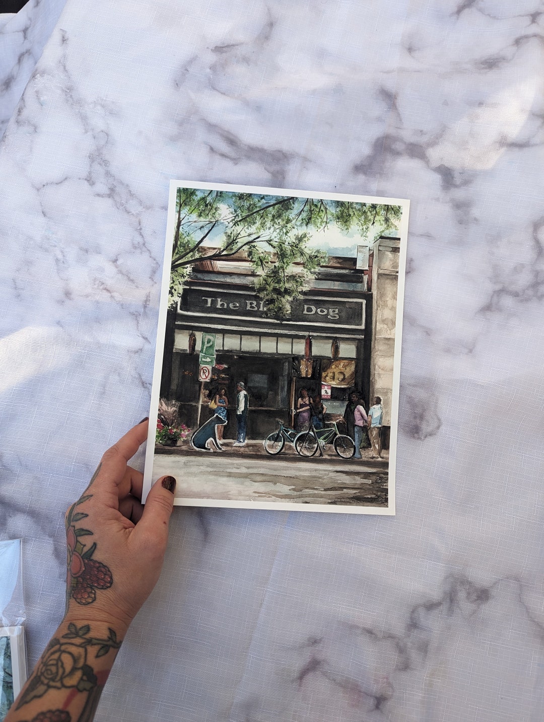 Giclee Print the Black Dog Edmonton Alberta Etsy