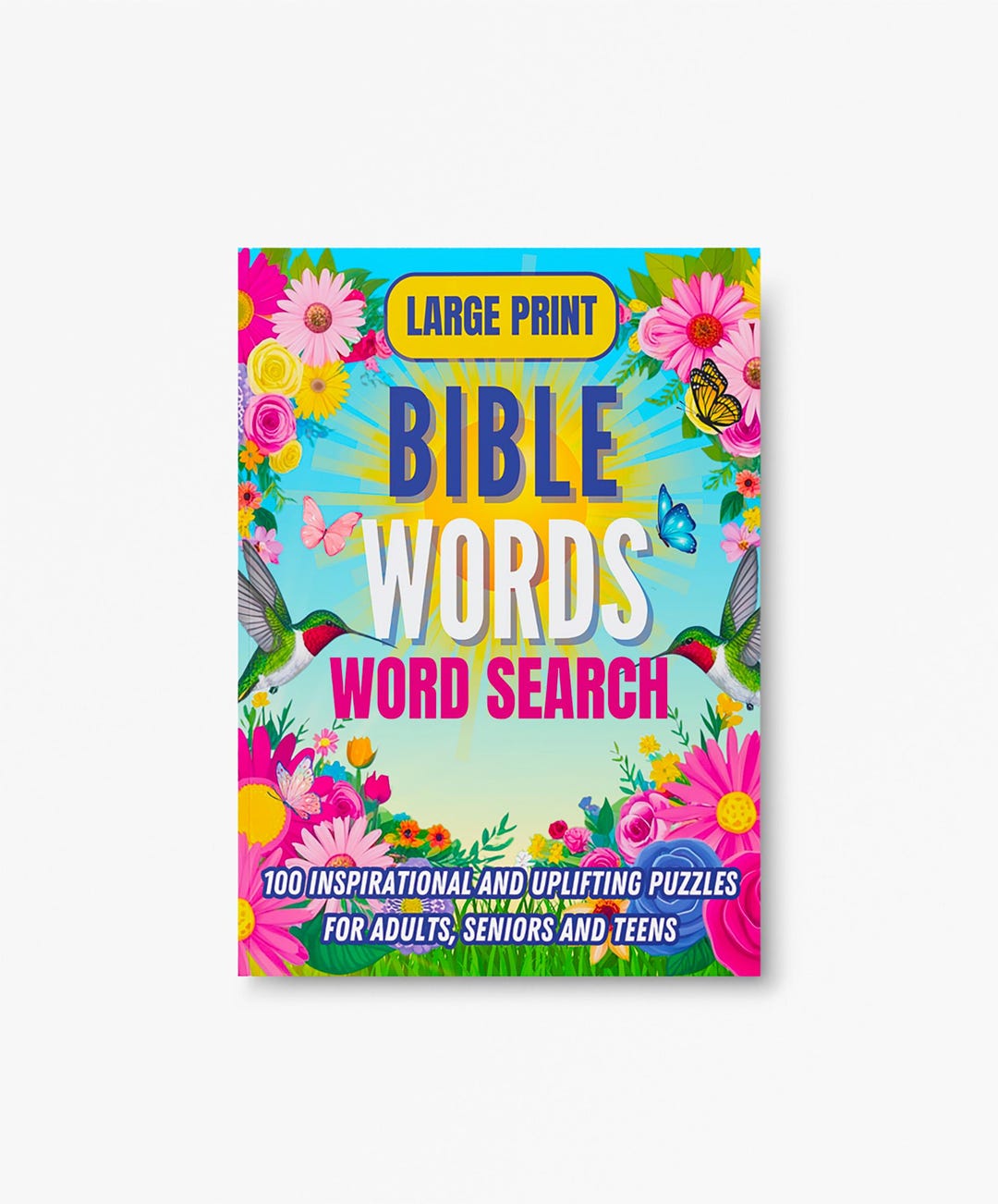 Large Print Bible Word Search Puzzle Book 100 Uplifting Puzzles Etsy