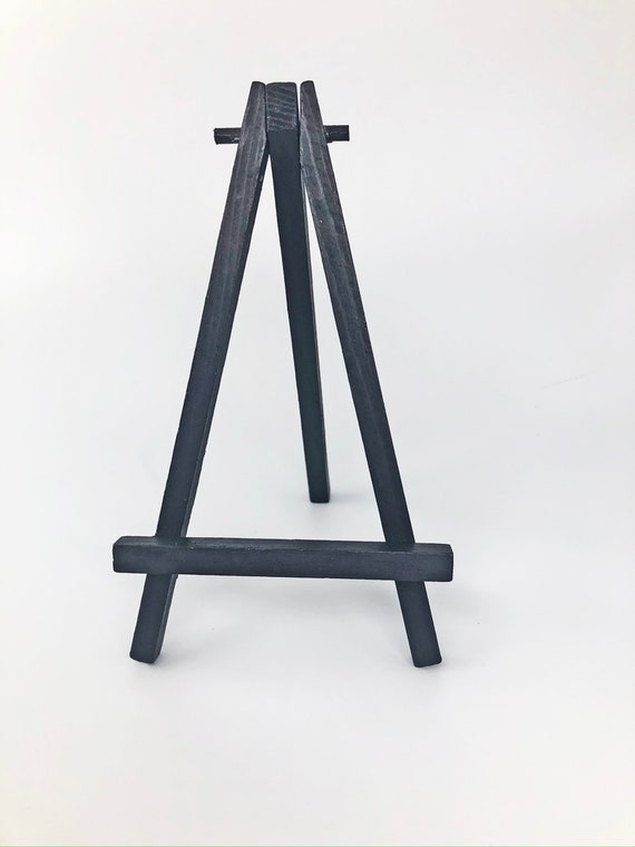 Hand Painted Miniature or Small Art Easel in Black Measuring 6.25