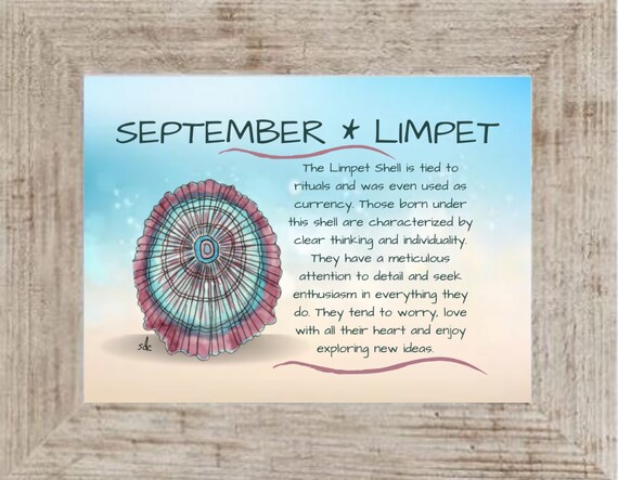 September - Birth Shell Print