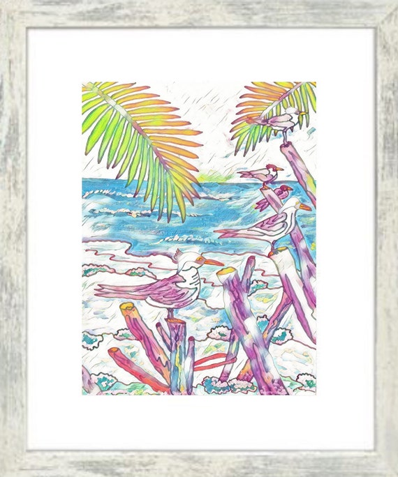Seagulls Birds of a Feather Framed Art Print