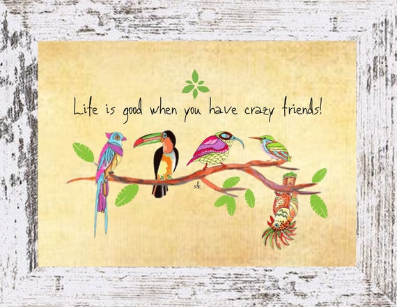 Tropical Birds Coastal Decor,Tropical Birds Framed Art Print,Boho Style Art,Nautical Watercolor,Tropical Wall Art,Note Cards