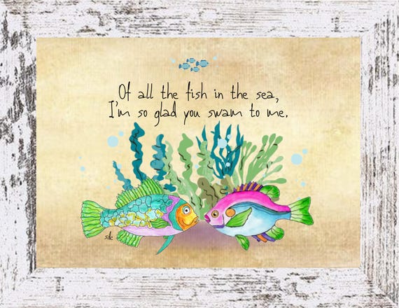 Tropical Fish Coastal Decor Framed Art Print