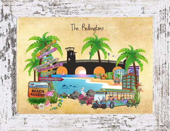 Redingtons Coastal Decor, Redingtons Framed Art Print, Redington Beach, Redington Shores, North Redington Beach,Note Cards