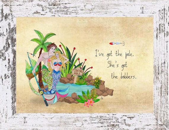Mermaid & Merman Coastal Decor,Mermaid Couple Framed/Unframed Art Print,Boho Style Artwork, Tropical Watercolor,BeachThemed Gift, Note Cards