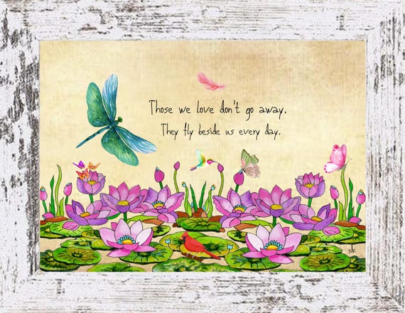 Dragonfly Art Print: Coastal Watercolor, Boho Nautical Decor