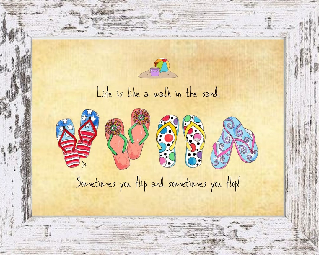 Flip Flops Art Print Flip Flops Artwork Flip Flops - Etsy