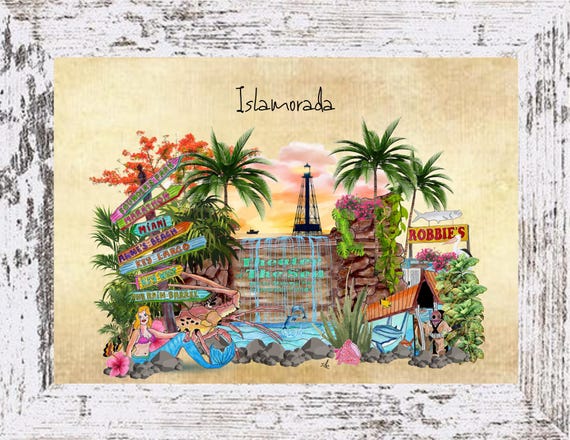 Islamorada Coastal Decor, Islamorada Framed Print, Unframed Print, Tropical Wall Art,Beach Art,Note Cards