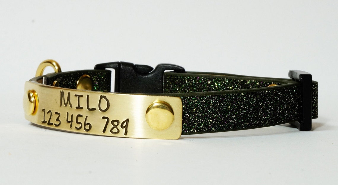 Olive Green Cat Collars. Cat or Kitten Safety Collar With Etsy