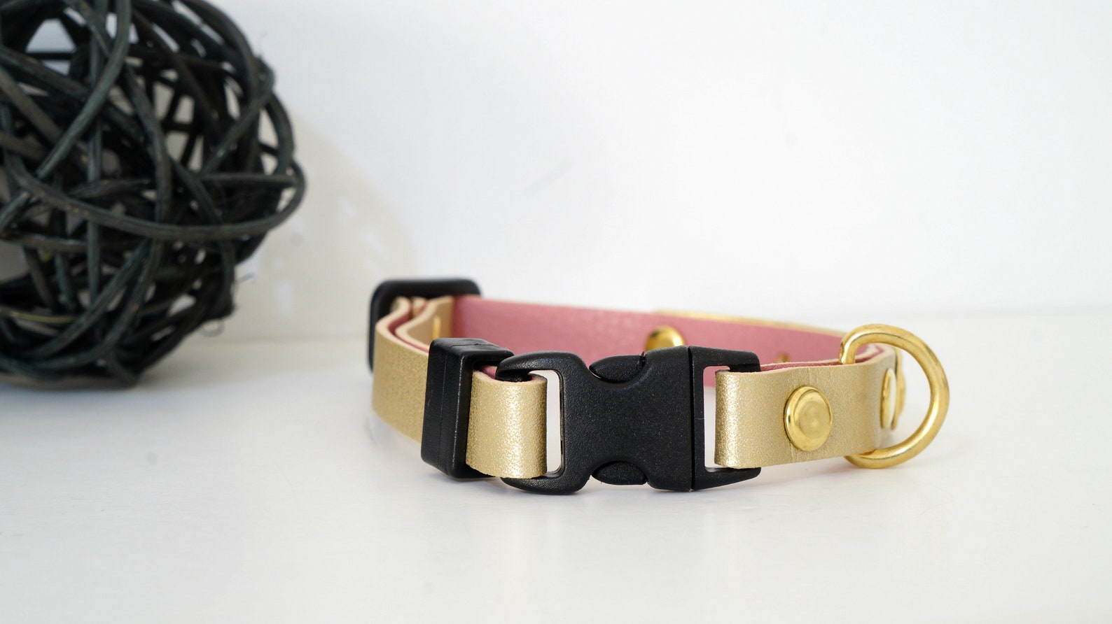 Gold Cat Collar Cat Collar Breakaway Soft Leather Cat Etsy