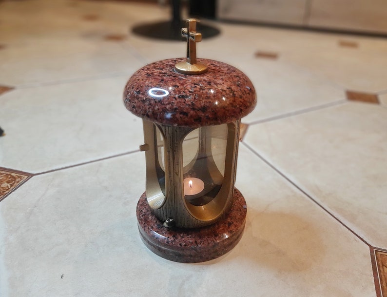 Memorial Candle Holder, Tombstone Candle Sconce, Memorial Lantern