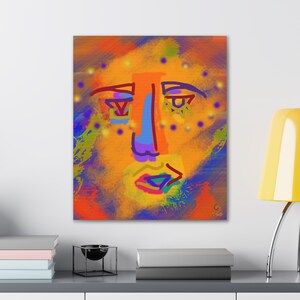 Colorful Face, Face Abstract, Abstract Art, Colorful Art, Face Art, Art Print, Modern Art, Face Painting, Abstract Face, Face Canvas