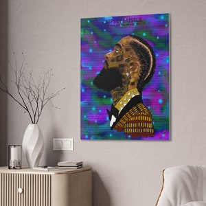 Nipsey Hussle Art, Harlem Artist Canvas, Pop Culture Portrait image 4