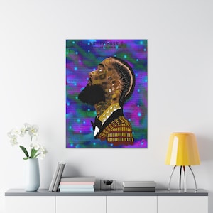 Nipsey Hussle Art, Harlem Artist Canvas, Pop Culture Portrait image 1