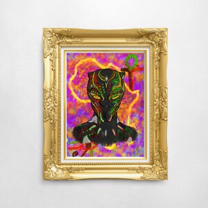 Wakanda Forever Art Print, Black Panther Inspired, Signed (8x10)
