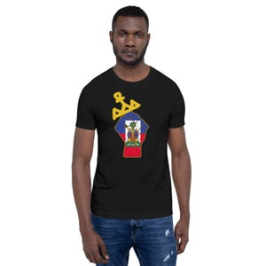 Haiti Flag Fist T-shirt, Haitian Pride Tee