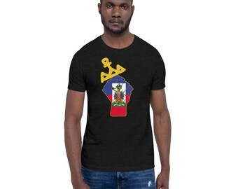 Haiti Flag Fist T-shirt, Haitian Pride Tee