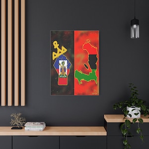 Haiti, Haiti Art, Haitian, Haitian Art, Haitian Flag, Haitian Painting, Haitian Canvas, Haitian canvas painting, Pan African, African Art