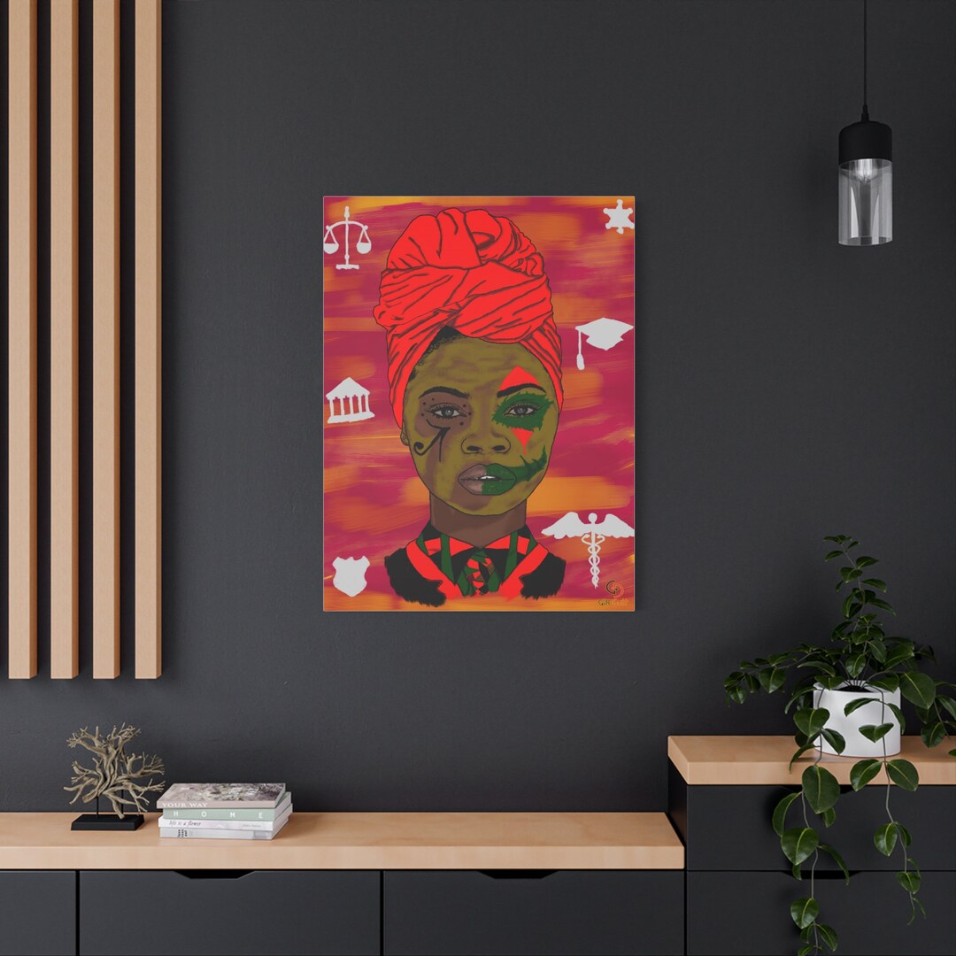 Abstract Queen Art, Black Woman Queen, Social Commentary Artwork