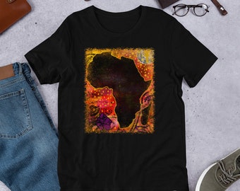 African Map T-Shirt, Wakanda Inspired Unisex Tee