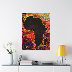 Abstract Africa Art Print, Harlem Artist, Black Empowerment Canvas