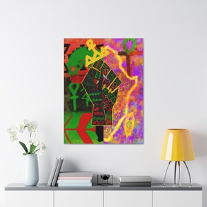 Black Power Fist Canvas Art, Wakanda Forever, BLM