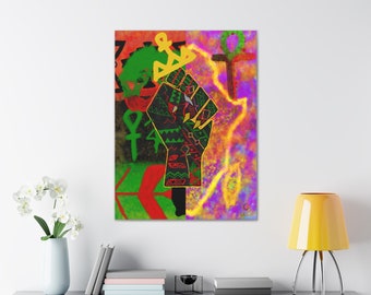 Black Power Fist Canvas Art, Wakanda Forever, BLM