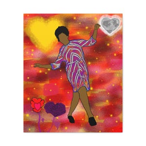 Aretha Franklin Canvas Art | Queen of Soul Tribute, Dancing Woman image 1