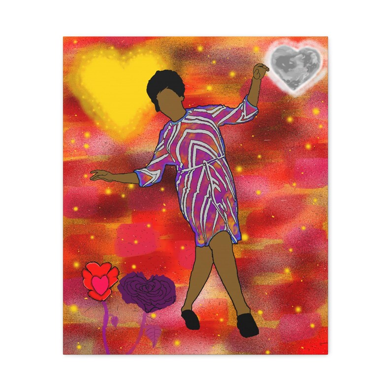 Aretha Franklin Canvas Art | Queen of Soul Tribute, Dancing Woman image 1