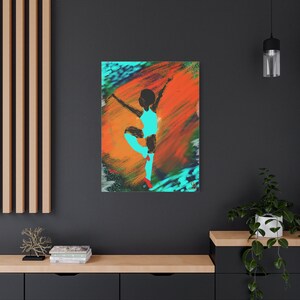 black ballerina wall art, Black woman ballerina, Colorful dancer painting, ballet dancer art, ballerina painting, dancer wall art
