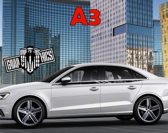 Sticker Decal Vinyl Side Door Stripes for Audi A4 2010-2018 Sport Sill s-line
