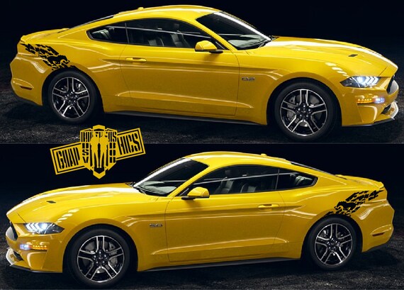 2x Sport Sticker Decal Side Door Stripes For Ford Mustang Etsy